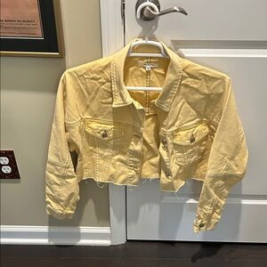 PacSun Yellow Cropped Jean Jacket